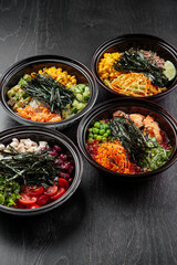 Fresh and delicious salad with dressing