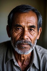 Fototapeta premium arafed man with a beard and a mustache looks at the camera