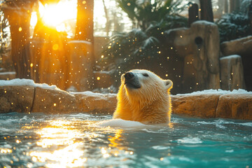  Polar Bear Enjoys Swim