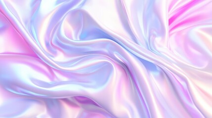 Obraz premium Flowing fabric with a gradient of pink and blue hues.