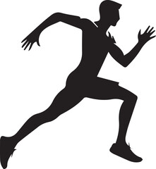 "Vector Set of Runner Man Silhouettes – Athletic, Sports, and Fitness Design Elements"

