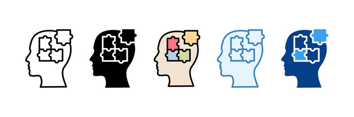 Psychology  Icon Set Multiple Style Collection