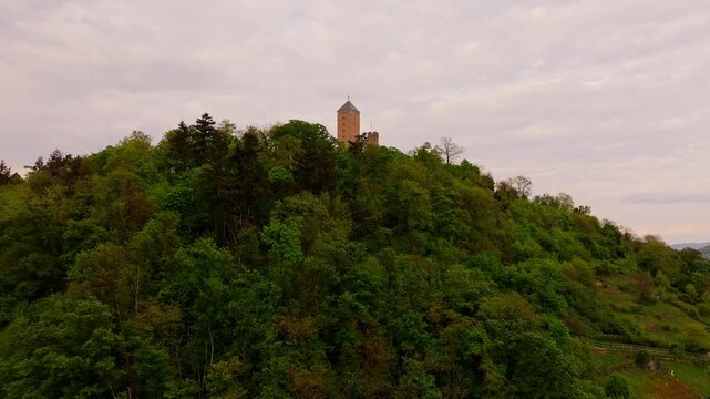 starkenburg castle near heppenheim germany 4k 50fps video