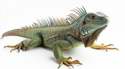 Obraz premium Professional Full Body Green Iguana Image for Adobe Stock Photos