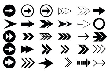 Arrows - Line Icons  Arrow vector icon set in thin line style