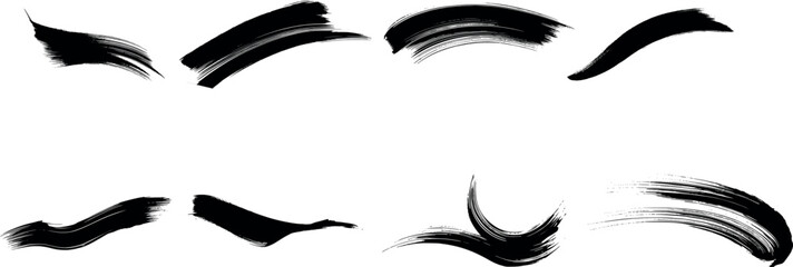 Set of brush strokes