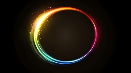 Obraz premium Colorful Circle Graphic on Dark Background