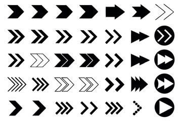 Arrows - Line Icons  Arrow vector icon set in thin line style