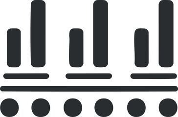 Fototapeta premium Icon of a bar chart with multiple groups of vertical bars representing data comparison and analysis