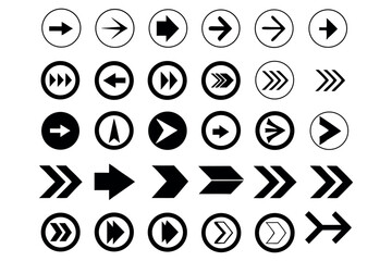 Arrows - Line Icons  Arrow vector icon set in thin line style