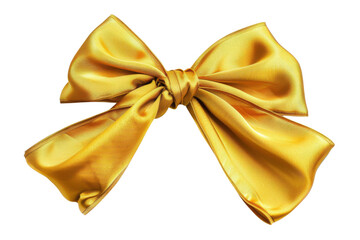 Elegant Golden Ribbon Bow Beautifully Tied