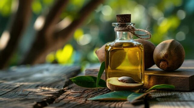 sapote essential oil. Selective focus