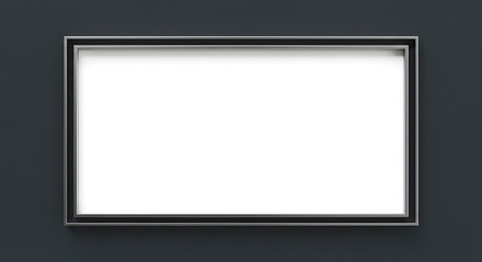 Blank Rectangular Frame on Dark Background