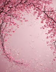 Abstract pink sakura petals swirl, dreamy backdrop,  peace,  screen,  spring
