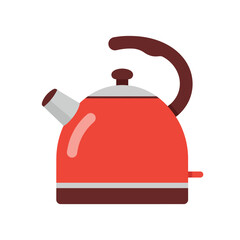 Big ceramic teapots, glass kettle with handle on white background, teapot pattern consisting in spout for draining liquid coffee in kit kettles, collection teapots it different kitchen kettle