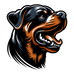rottweiler vector and illustration isolated on white background.