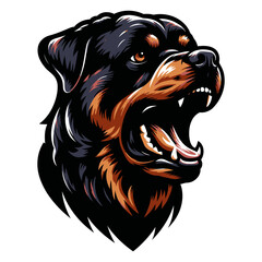 rottweiler vector and illustration isolated on white background.