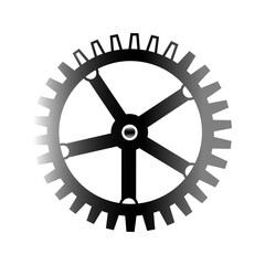 Obraz premium Vector set of silhouettes of the gear wheels and sprockets vector illustration, pictogram isolated on white background. color editable