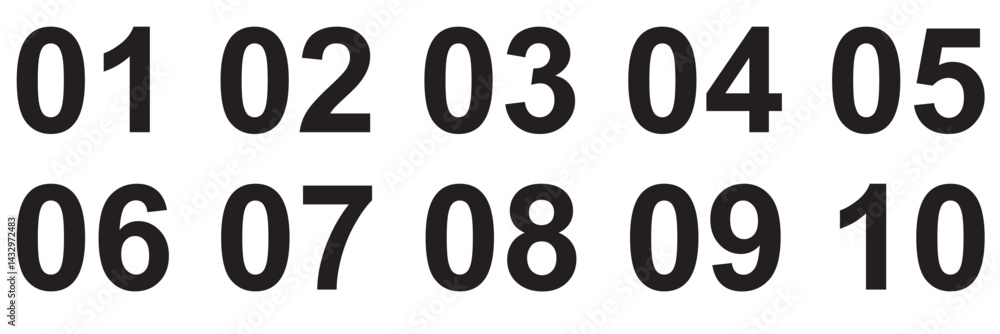 Poster bullet point, circle number font icon . typography set of round 1-9 numbers.