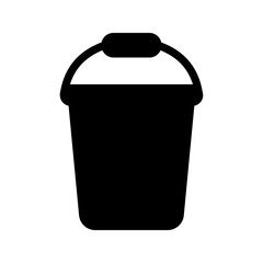 Bucket icon. for mobile concept color editable
