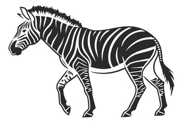 quagga sihouette black vector
