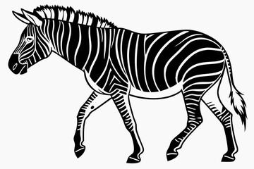 quagga sihouette black vector
