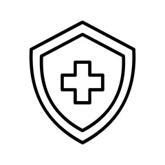 Immune icon. for mobile concept color editable