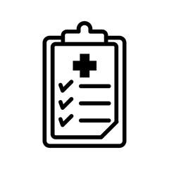 Medical bill icon. Flat illustration of icons color editable