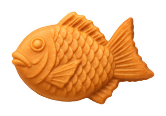 japanese taiyaki on transparent background, isolated, fish-shaped cake, street food, snack