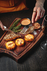 A hearty and delicious steak for you