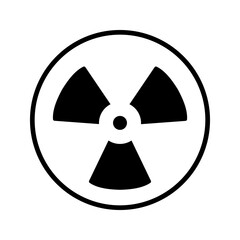 Radioactive icon. for mobile concept color editable