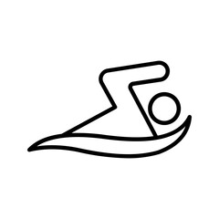 Swimming icon. swimming man Symbol color editable