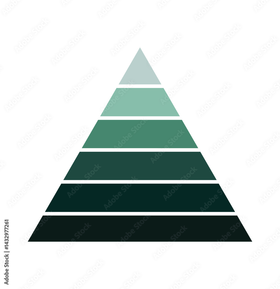Aufkleber triangular pyramid infographic vector icon set. pyramid infographic templates collection. triangle h