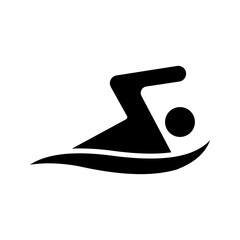 Swimming icon. swimming man Symbol color editable