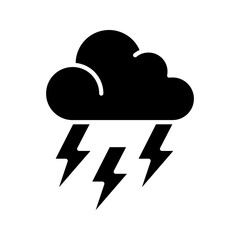 Thunderstorm icon set. for mobile concept color editable
