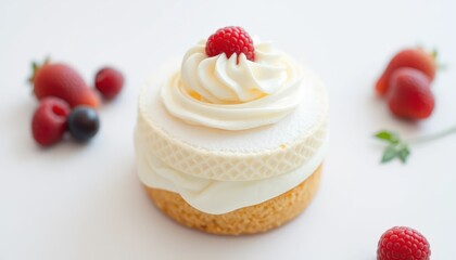 Whipped Cream Cake with Berries