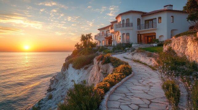 Stunning oceanfront estate built into a dramatic cliff - Powered by Adobe