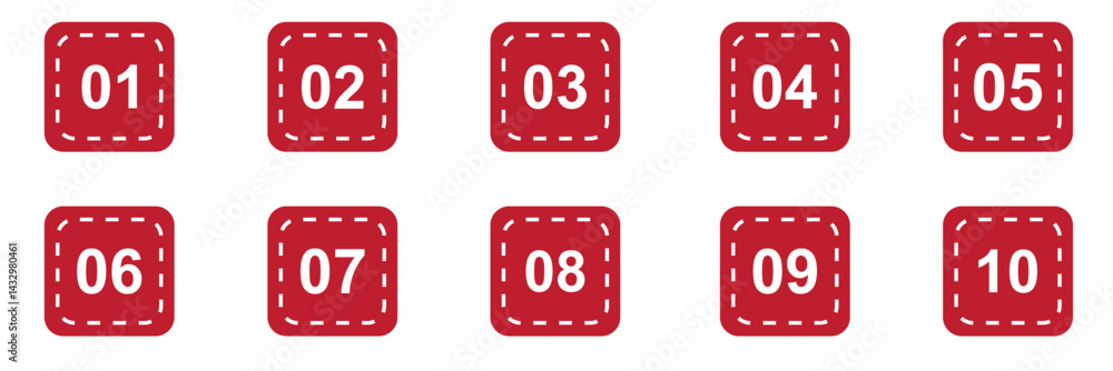 Poster set of numbers . number circles set1 to 10 . set of round 1-10 numbers icon for education .