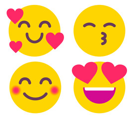 노란 얼굴 표정 이모지 일러스트