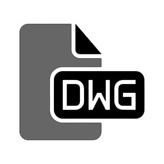 grey dwg image file type Icon