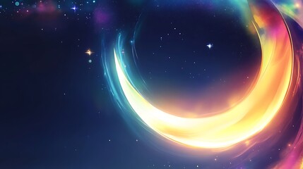 Fototapeta premium Colorful cosmic swirl in space