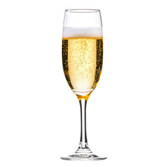 Sparkling Champagne in a Classic Flute Glass