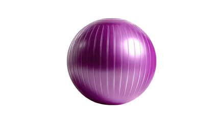 Fototapeta premium Fitness Exercise Ball: A vibrant purple exercise ball, perfect for enhancing core strength, balance, and flexibility, capturing a healthy lifestyle.