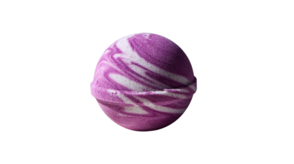 Bath Bomb Bliss: Captivating the essence of relaxation and rejuvenation, a pristine bath bomb in shades of lavender and cream sits, embodying the perfect self-care.