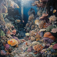 profound interdependence of piscine creatures upon resplendent coral formations, serving as both a sanctuary and a source of nourishment, epitomizes labyrinthine intricacies of delicate food chains,