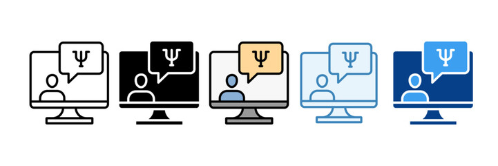 Faq  Icon Set Multiple Style Collection