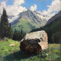 rock in the mountains 