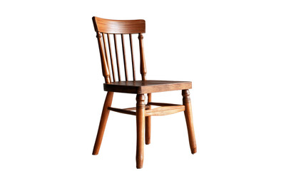 Wooden Chair: A classic wooden chair with a timeless design, inviting to sit and imagine quiet comfort.