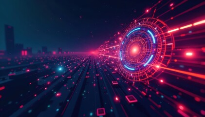 Obraz premium Futuristic technology background, screen, technology, computer