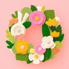 A wreath made of flowers and leaves